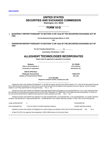 Thumbnail ATI Inc.
 10-Q Quarterly Report FY2015 