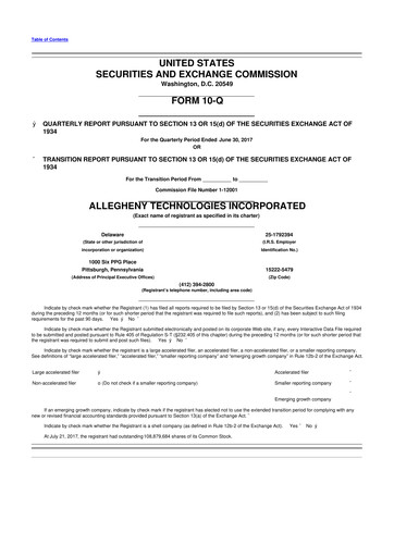 Thumbnail ATI Inc.
 10-Q Quarterly Report FY2017 