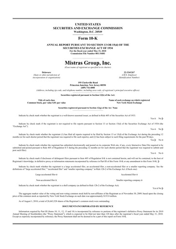 Thumbnail MISTRAS Group
 10-K Annual Report 