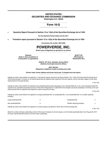 Miniature 374Water 10-Q Rapport trimestriel  