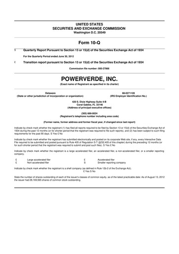 Miniature 374Water 10-Q Rapport trimestriel 2012 