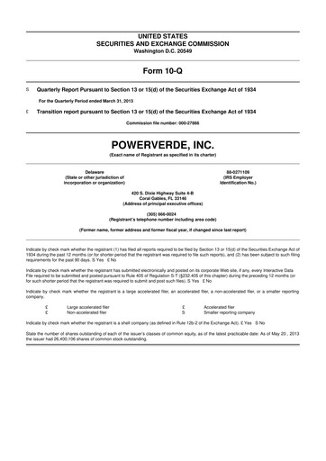 Miniature 374Water 10-Q Rapport trimestriel 2013 