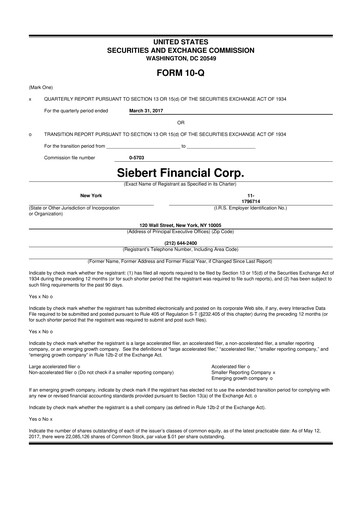 Thumbnail Siebert Financial 10-Q Quarterly Report FY2017 