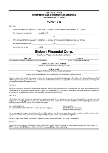 Thumbnail Siebert Financial 10-Q Quarterly Report FY2017 