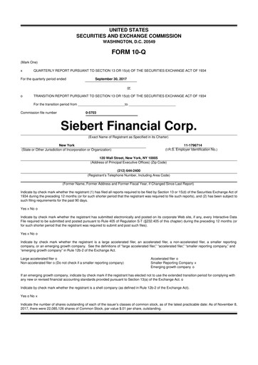 Thumbnail Siebert Financial 10-Q Quarterly Report FY2017 
