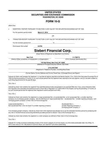 Thumbnail Siebert Financial 10-Q Quarterly Report FY2018 