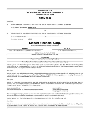 Thumbnail Siebert Financial 10-Q Quarterly Report FY2018 
