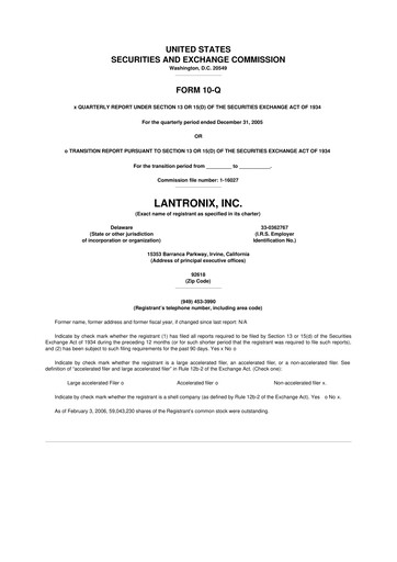 Thumbnail Lantronix 10-Q Quarterly Report FY 