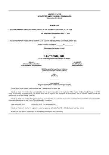 Thumbnail Lantronix 10-Q Quarterly Report FY 