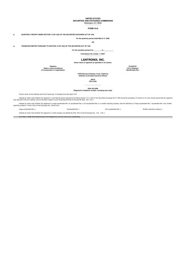 Thumbnail Lantronix 10-Q Quarterly Report FY 