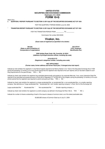 Vorschaubild Vivakor 10-Q Quartalsbericht  