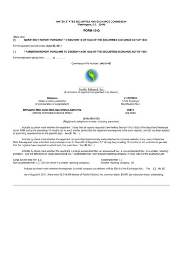 Thumbnail Alto Ingredients 10-Q Quarterly Report FY2011 