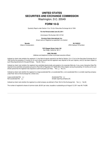 Thumbnail Beam Global 10-Q Quarterly Report FY2011 