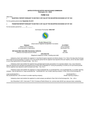 Thumbnail Alto Ingredients 10-Q Quarterly Report FY2011 