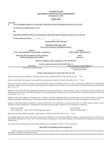 Thumbnail Alto Ingredients 10-K Annual Report 2011