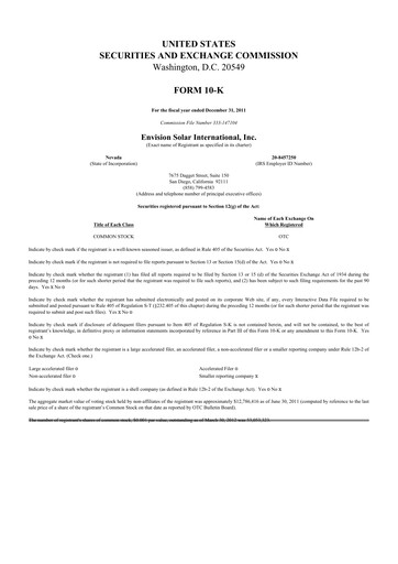 Thumbnail Beam Global 10-K Annual Report 2011