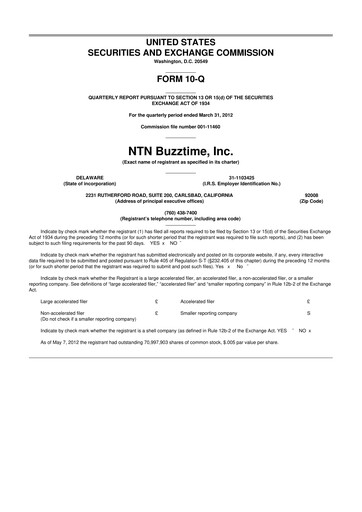 Thumbnail Eterna Therapeutics 10-Q Quarterly Report FY2012 