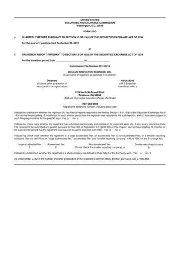 Thumbnail Sonoma Pharmaceuticals 10-Q Quarterly Report FY2013 