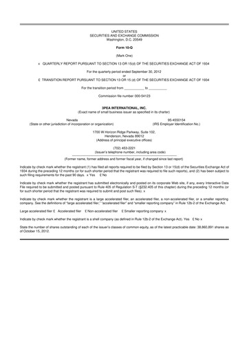 Thumbnail Paysign 10-Q Quarterly Report FY2012 