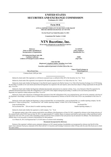 Thumbnail Eterna Therapeutics 10-K Annual Report 2012