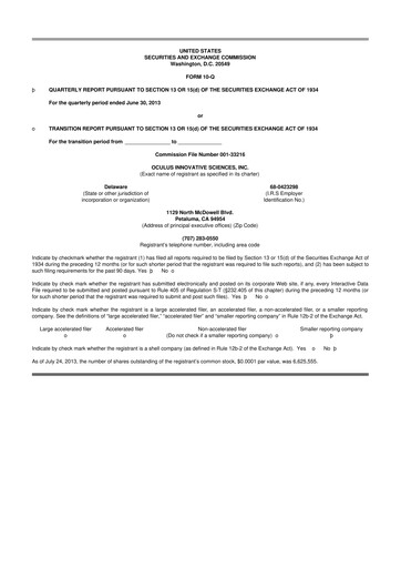 Thumbnail Sonoma Pharmaceuticals 10-Q Quarterly Report FY2014 