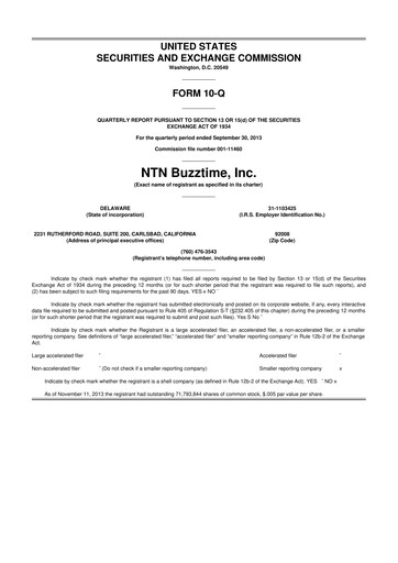 Thumbnail Eterna Therapeutics 10-Q Quarterly Report FY2013 