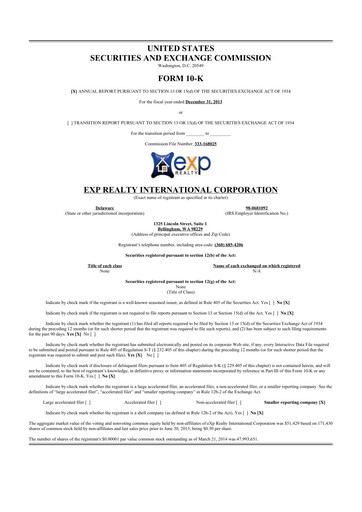 Thumbnail eXp World Holdings
 10-K Annual Report 2013