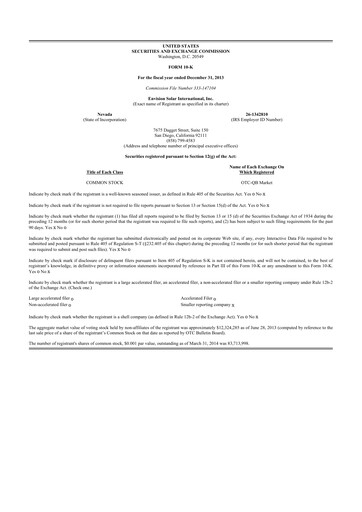 Thumbnail Beam Global 10-K Annual Report 2013