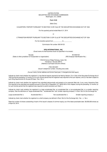 Thumbnail Paysign 10-Q Quarterly Report FY2014 