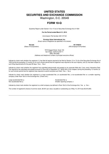 Thumbnail Beam Global 10-Q Quarterly Report FY2014 