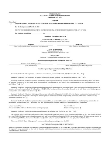 Thumbnail Sonoma Pharmaceuticals 10-K Annual Report 2014