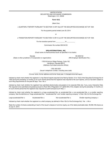 Thumbnail Paysign 10-Q Quarterly Report FY2014 