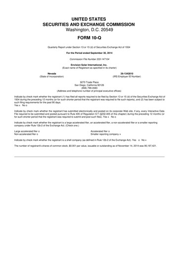 Thumbnail Beam Global 10-Q Quarterly Report FY2014 