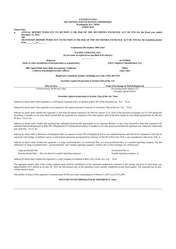 Thumbnail Alto Ingredients 10-K Annual Report 2014