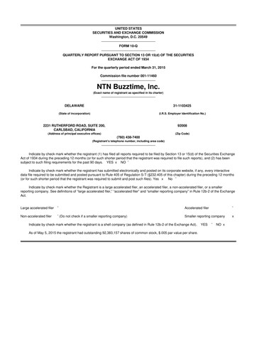 Thumbnail Eterna Therapeutics 10-Q Quarterly Report FY2015 