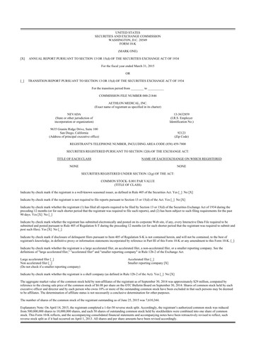 Thumbnail Aethlon Medical
 10-K Annual Report 