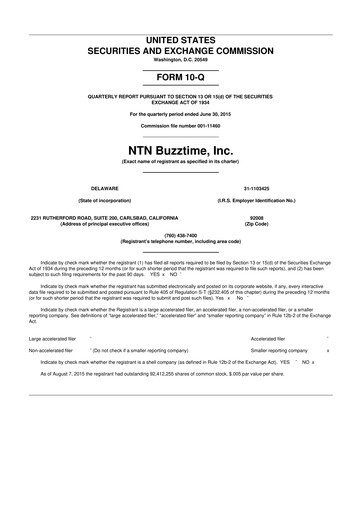 Thumbnail Eterna Therapeutics 10-Q Quarterly Report FY2015 