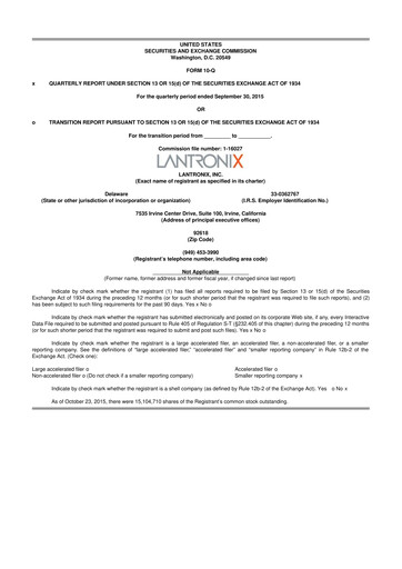 Thumbnail Lantronix 10-Q Quarterly Report FY2016 