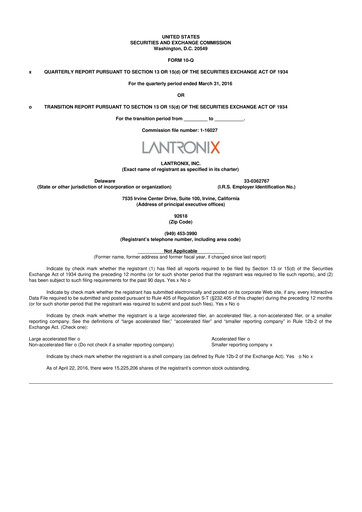 Thumbnail Lantronix 10-Q Quarterly Report FY2016 