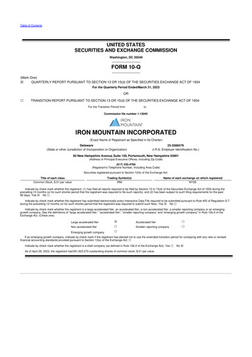 Thumbnail Iron Mountain 10-Q Quarterly Report FY2023 
