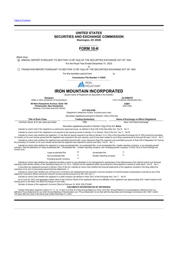 Thumbnail Iron Mountain 10-K Annual Report 2023