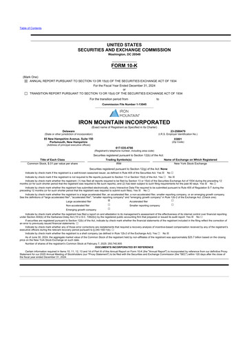 Thumbnail Iron Mountain 10-K Annual Report 2024