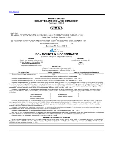 Vorschaubild Iron Mountain 10-K Jahresbericht 2025