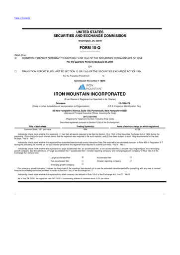 Thumbnail Iron Mountain 10-Q Quarterly Report FY2026 