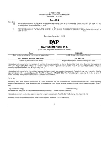 Thumbnail DXP Enterprises 10-Q Quarterly Report FY2013 