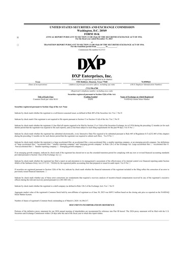 Thumbnail DXP Enterprises 10-K Annual Report 2023