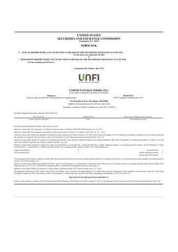 Thumbnail United Natural Foods
 10-K Annual Report 2022