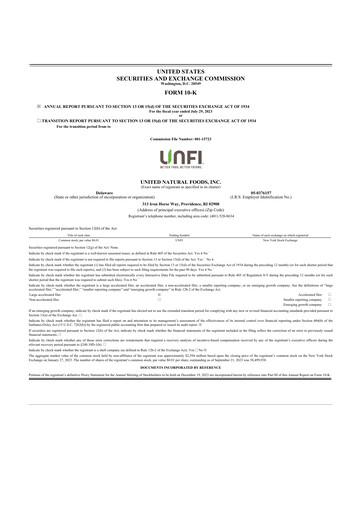 Thumbnail United Natural Foods
 10-K Annual Report 2023