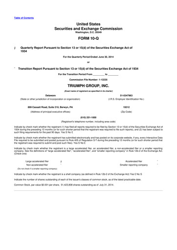 Thumbnail Triumph Group
 10-Q Quarterly Report FY2015 