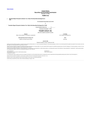 Thumbnail Triumph Group
 10-Q Quarterly Report FY2019 